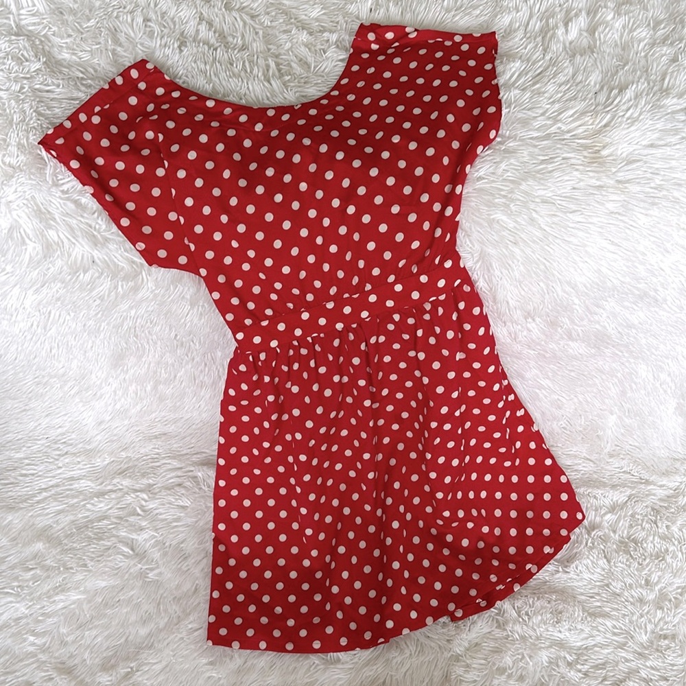 Red and White Polka Dot Dress
